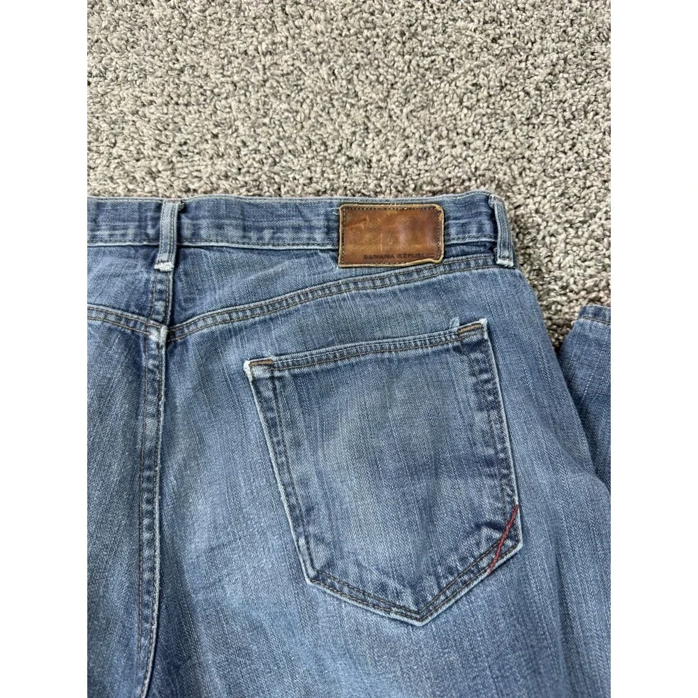 Banana Republic Relaxed Straight Jeans Men's Size 35X32 Blue Baggy